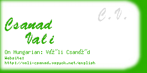 csanad vali business card